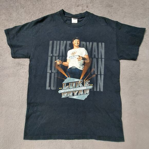 Luke Bryan Shirt Mens Medium That's My Kind Of Night Tour Tee Country Music - Picture 2 of 6